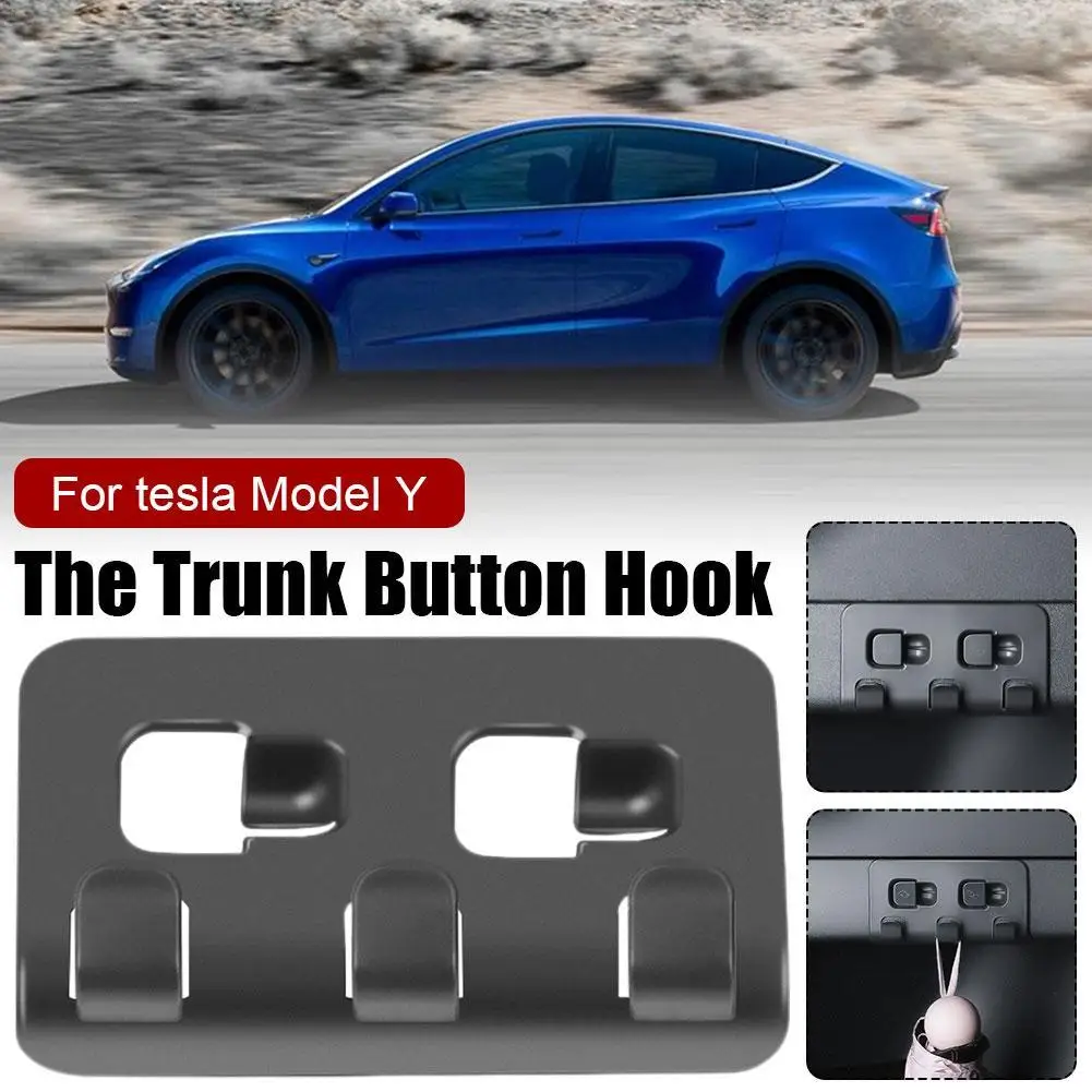 Rear Trunk Hook for Tesla Model Y Bag Umbrella Hanger Holder Tidying Storage Space Saving Car Organizer Accessories 2021-2023