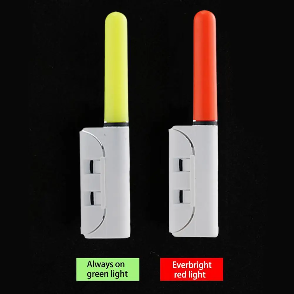 4pcs Clip-on Outdoor Night Fishing Rod Light Low Energy Red/Green Light Charger Set Waterproof Provide Effective Lighting