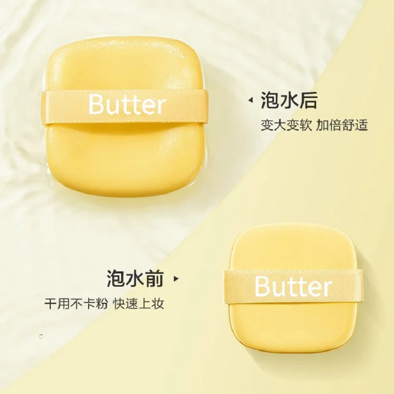6pcs Yellow Puff Face Makeup Sponge Cosmetics Soft Cotton Powder Puff Women Makeup Puff