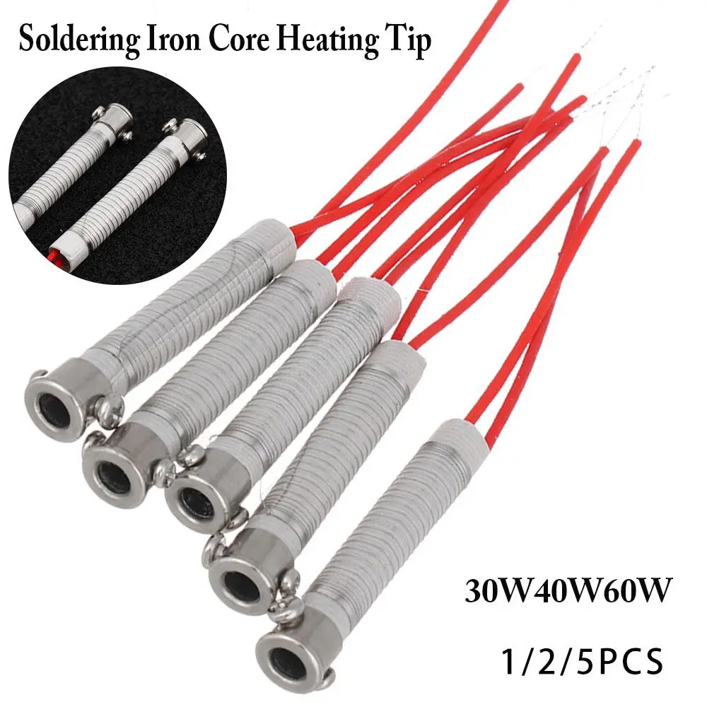 1/2/5pcs Metalworking Accessory Heating Element For Soldering Iron Replacement Welding Tool 220V 30/40/60W