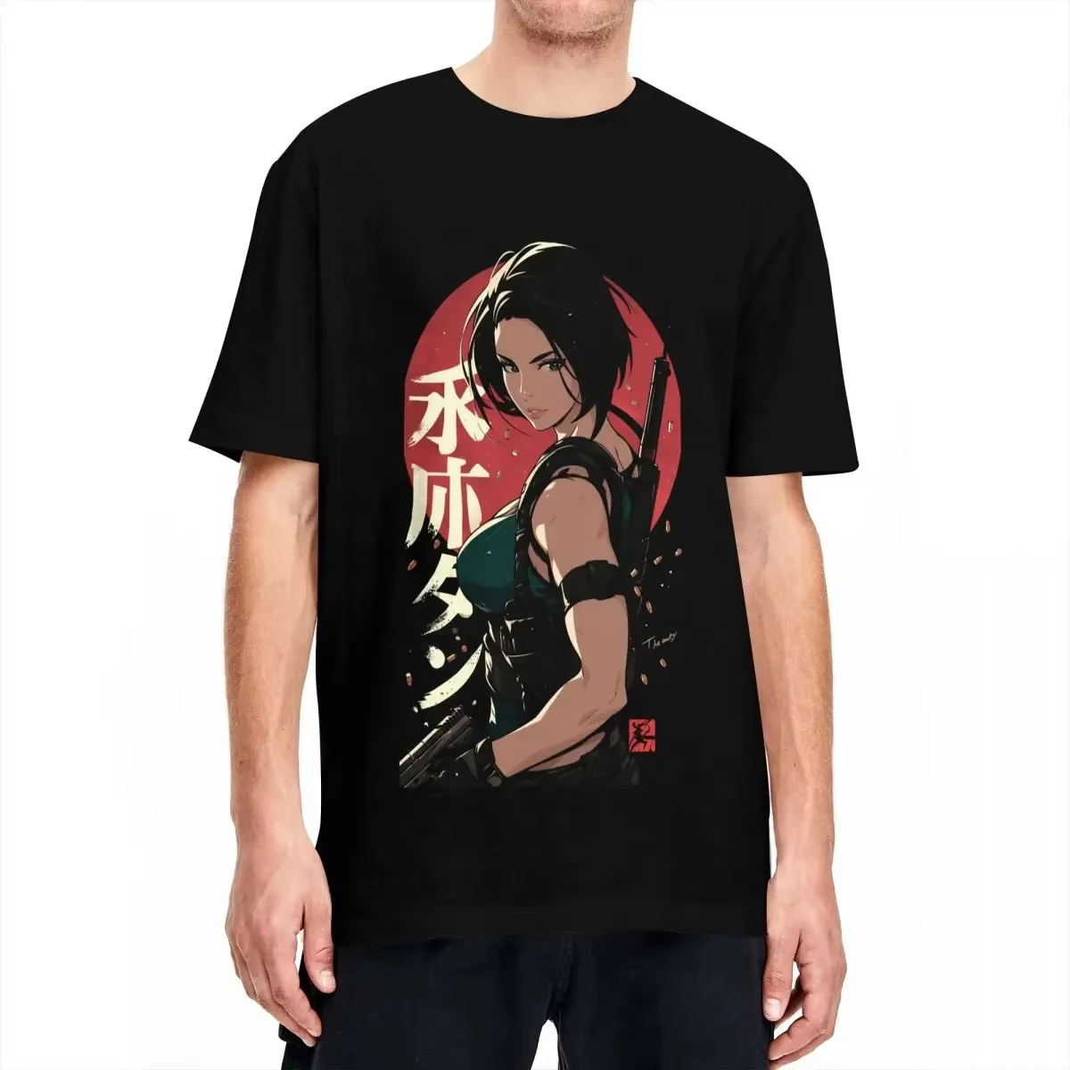 Residents Evils Tees Jill Valentine Design T-Shirt Y2K Funny Cotton T-Shirts Beach O Neck Harajuku Tees Pattern Oversized Tees