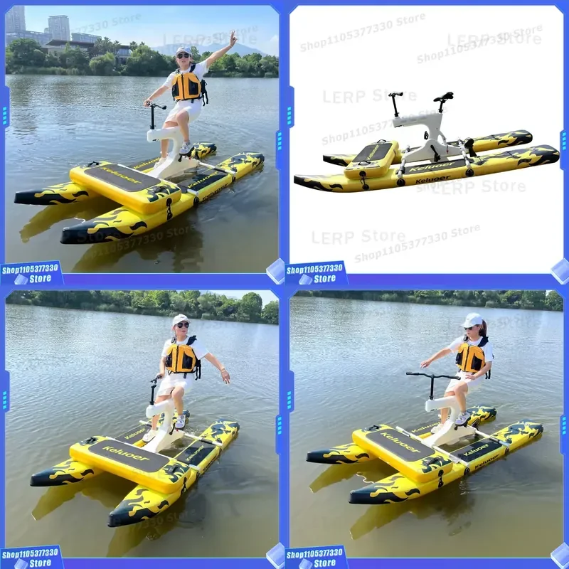 New Aqua Leisure Water Bike Water Bikes Foot Pedal Boats Adult Pedal Boat Pontoon Bike for Sale