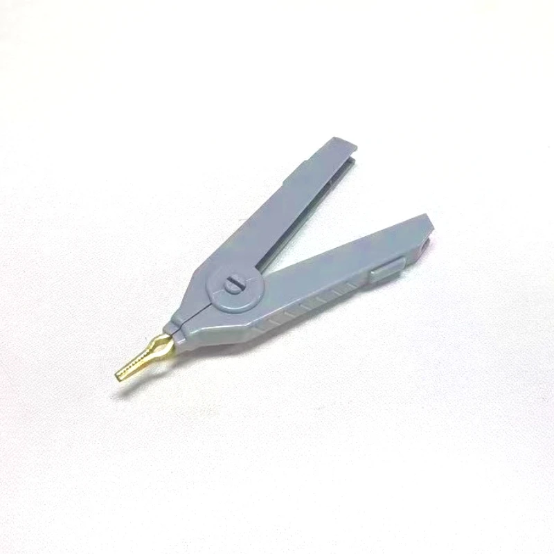 5pcs/90mm Kelvin copper gold-plated clip, LCR test clip, gray/light gray/black/red, suitable for precision instrume