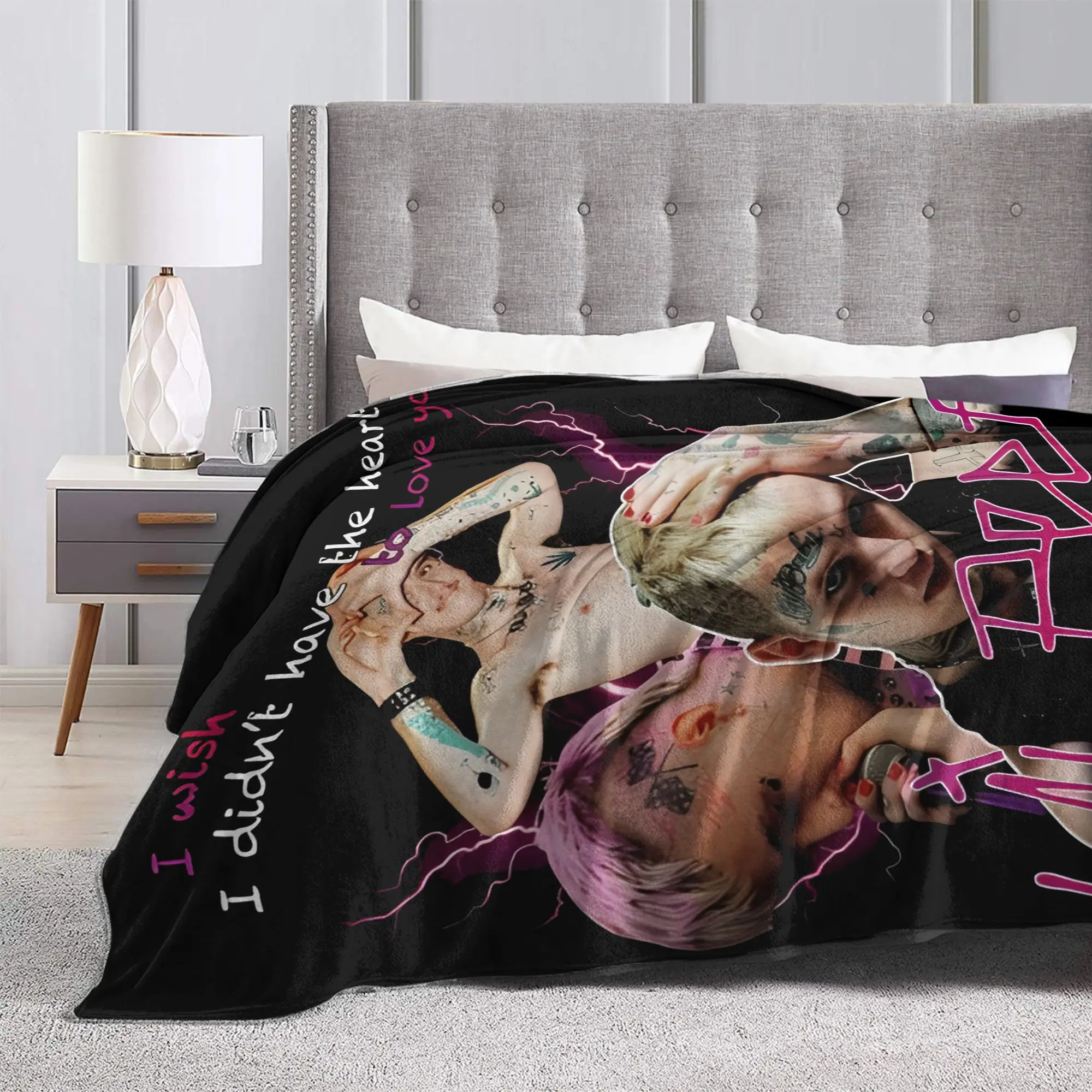 ليل اللمحة أنا أتمنى مغني الراب اكسسوارات البطانيات خفيفة الوزن رقيقة الصوف رمي البطانيات مريحة الفراش يلقي #6