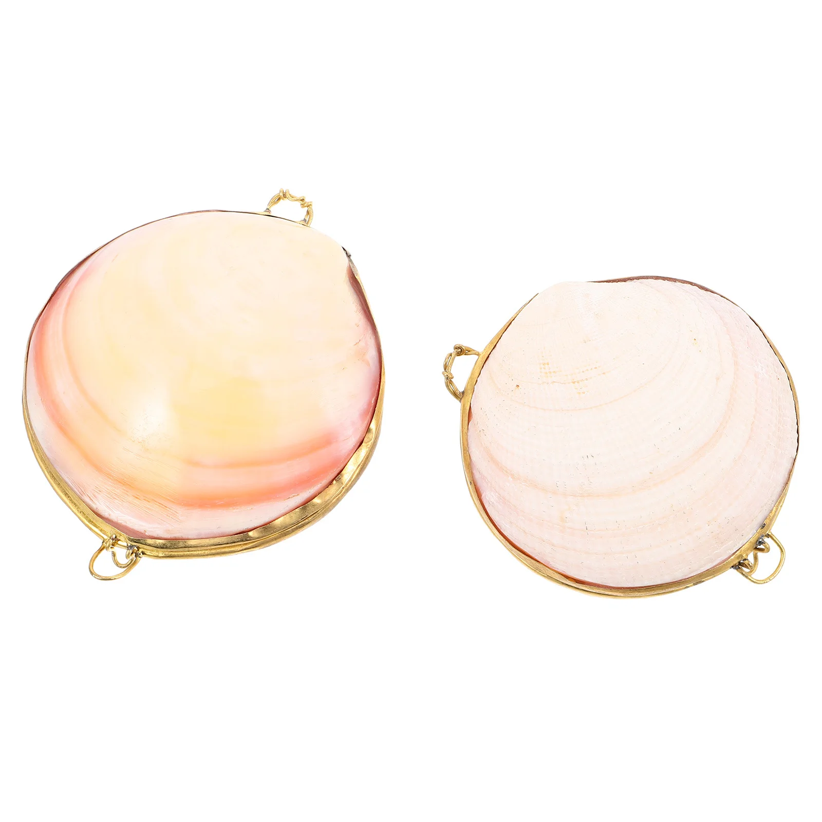 

Набор из 2 шт. шкатулок для украшений из натуральных ракушек, органайзер для серег и колец в морском стиле, дорожный футляр для украшений