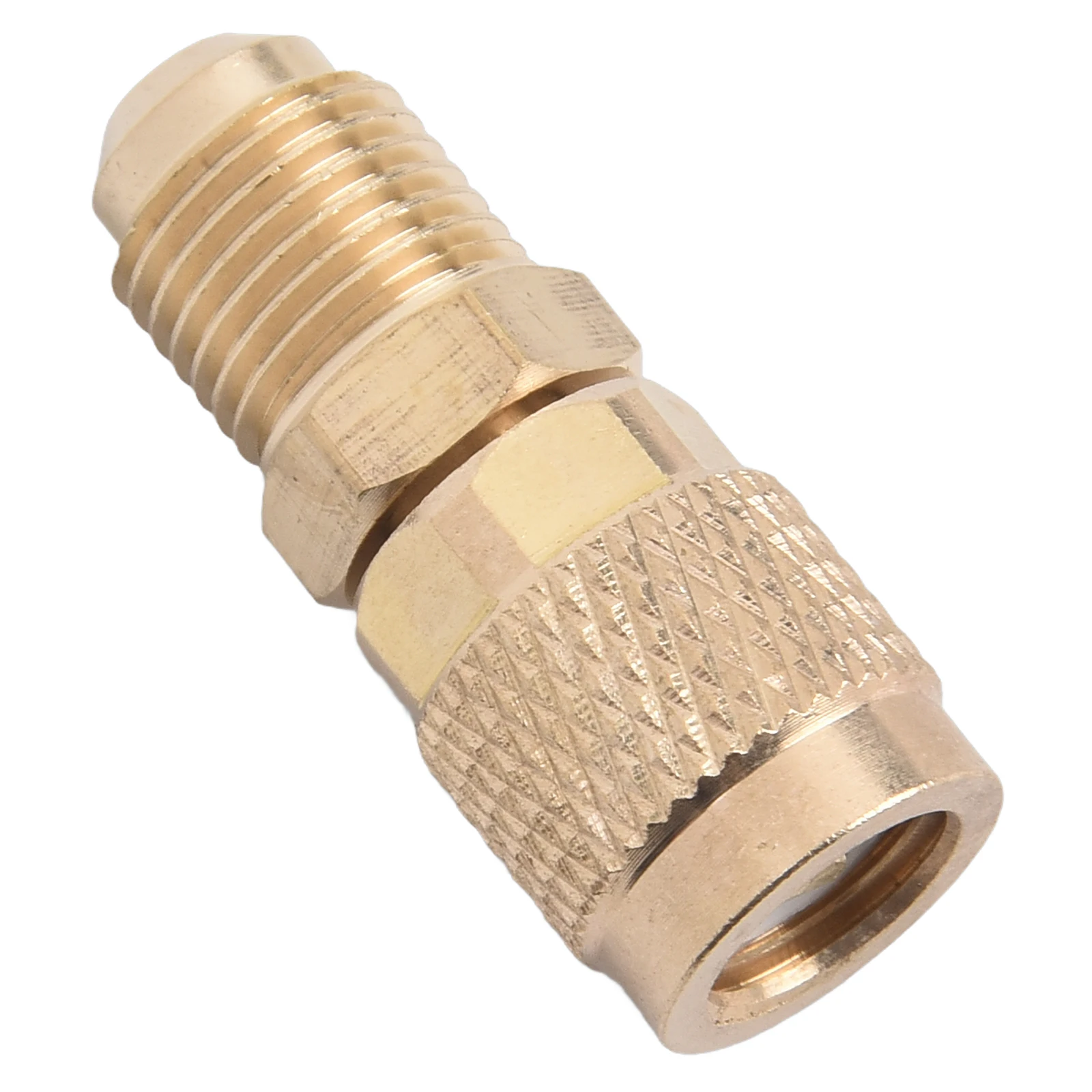 Brass R410a Adapter Set: 5/16 for sae F to 1/4 for sae M and 5/16 for sae M to 1/4 for sae F for Safe High-Pressure AC for