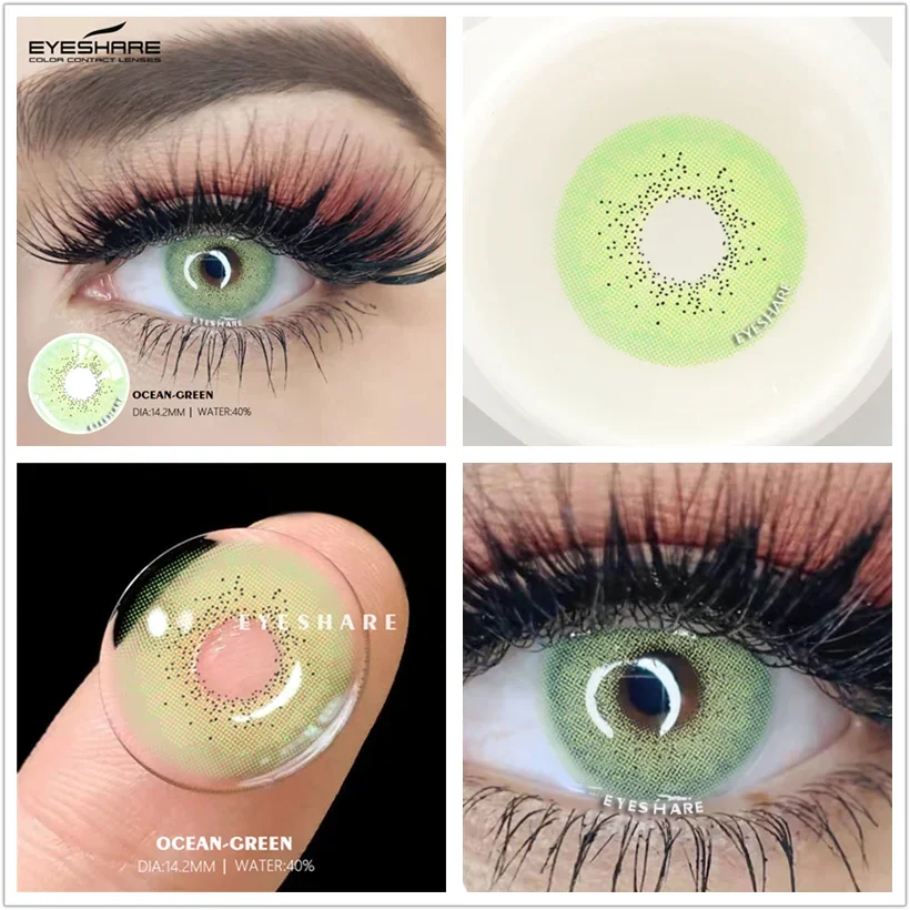 EYESHARE 1Pair Colored Contacts Lenses for Eyes Natural Blue Lenses Beautiful Brown Pupil Lenses Fast Delivery Green Eye Contact