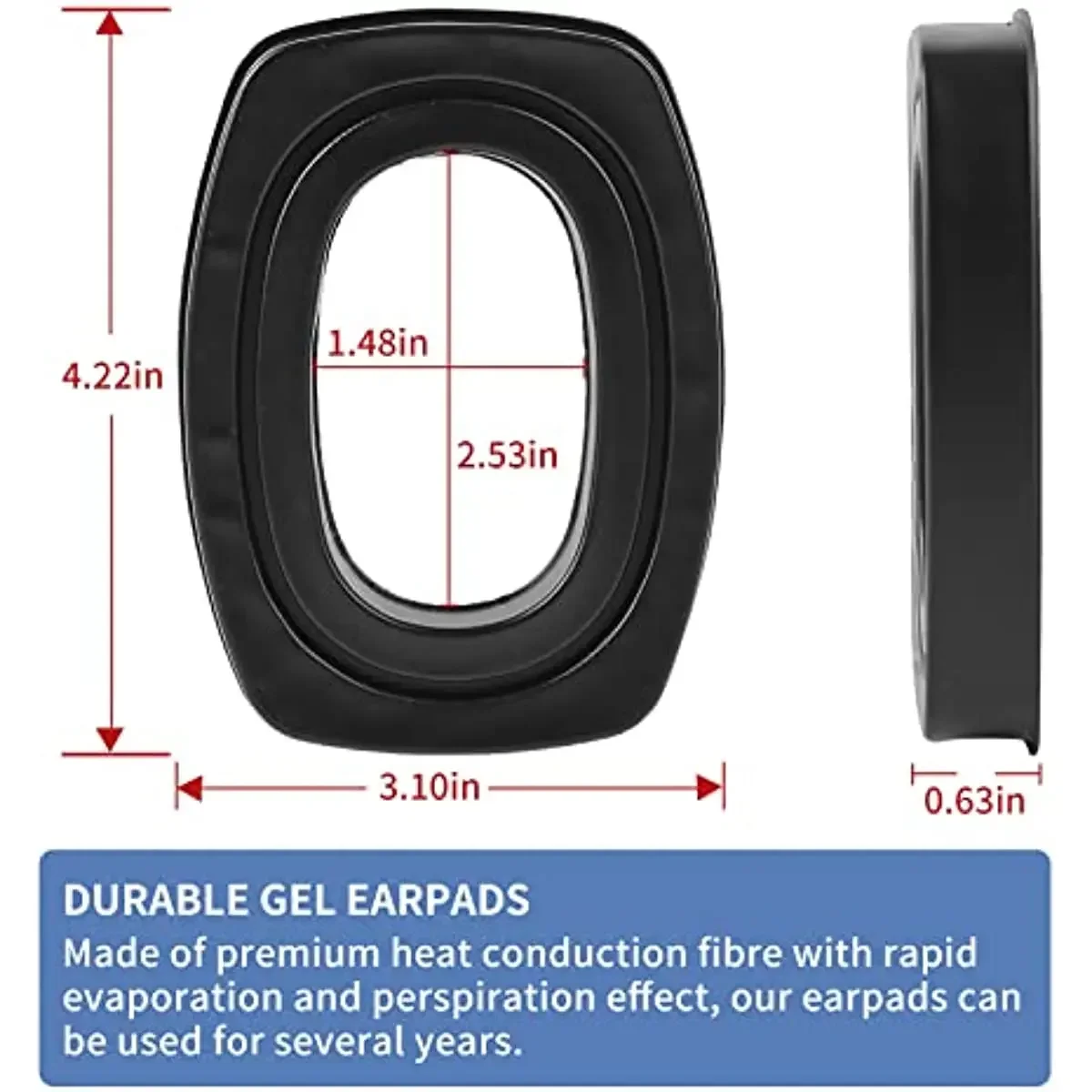 Novo gel almofadas para howard leight honeywell impacto esporte tático fone de ouvido proteção auditiva tiro eletrônico earmuff