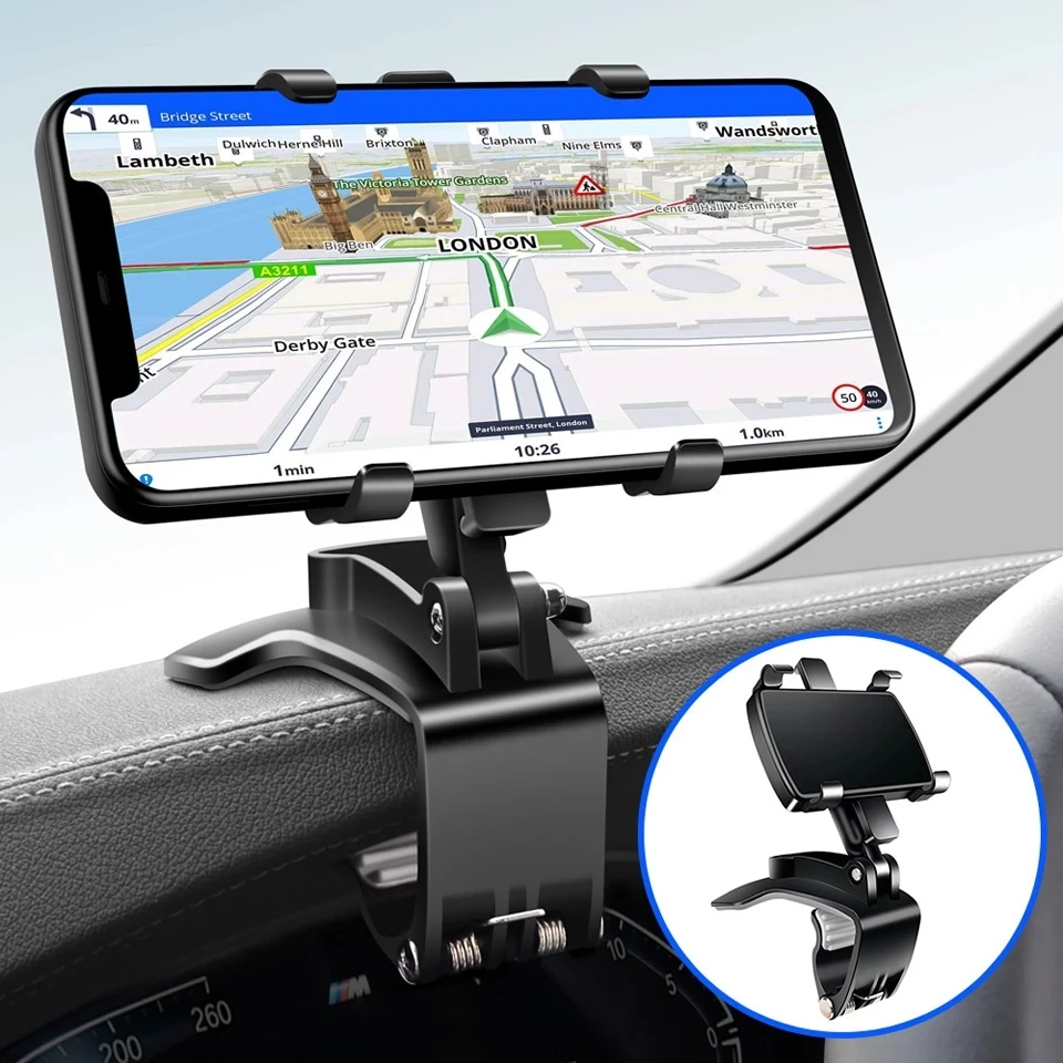 Universal Dashboard Car Phone Holder Easy Clip Mount Stand GPS Display Bracket Car Holder Support for iPhone 8 Samsung XiaoMi