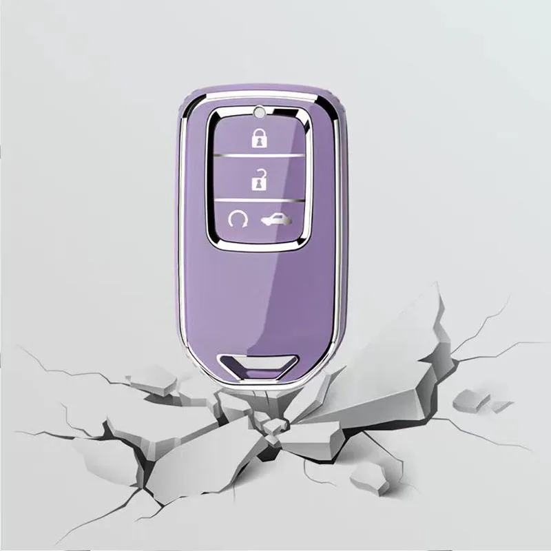 Stylish New Soft TPU Car Remote Key Case Cover Protection Shell for Honda Vezel City Civic Jazz BRV BR-V HRV Auto Accessories