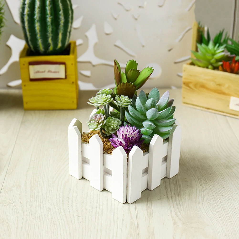 

Plastic Succulent Pots Simulation Flower Pot For Home Office Garden Indoor Outdoor Decoration Fake Green Plant Ornament