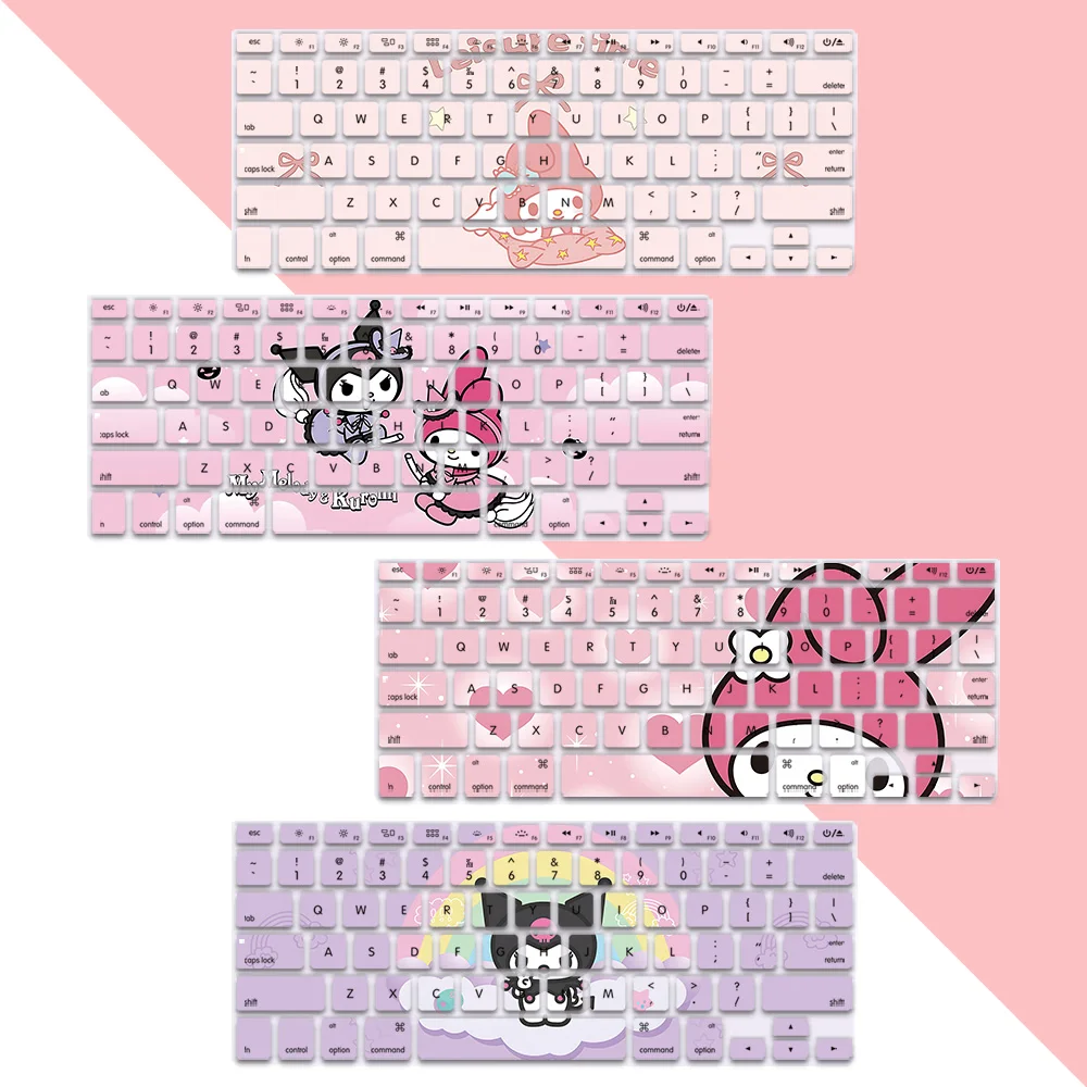 

Kuromi My melody US Layout Soft Silicone Keyboard Cover for Macbook pro A1278 A1286 Retina A1425 A1502 A1398 Air A1369 A1466