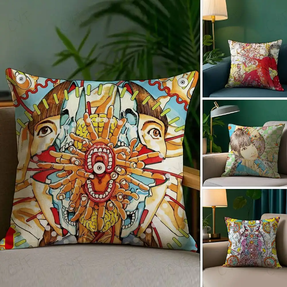 

Funny S-Shintaro Kago Art Pillow Case Custom Printed Brushed Fleece Pillow, Baby Skin-Touch, Eco-Friendly Dye-Sublimation Cushio