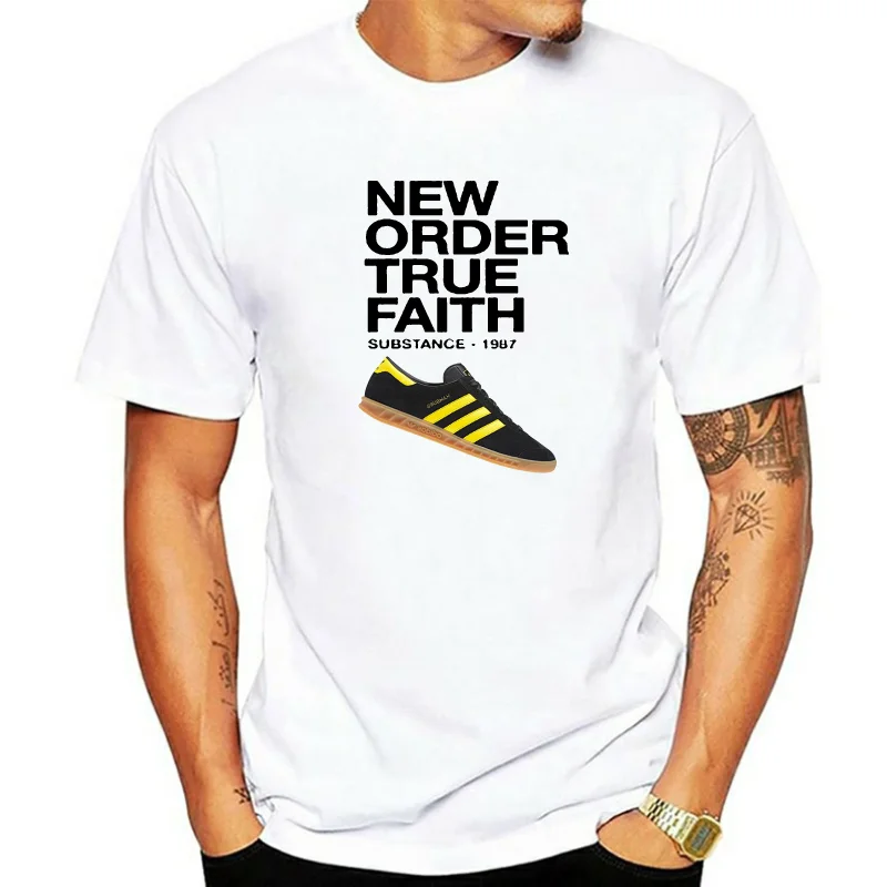 New Order True Faith Substance 1987 Mens White T-Shirt Size S M L XL 2XL 3XL