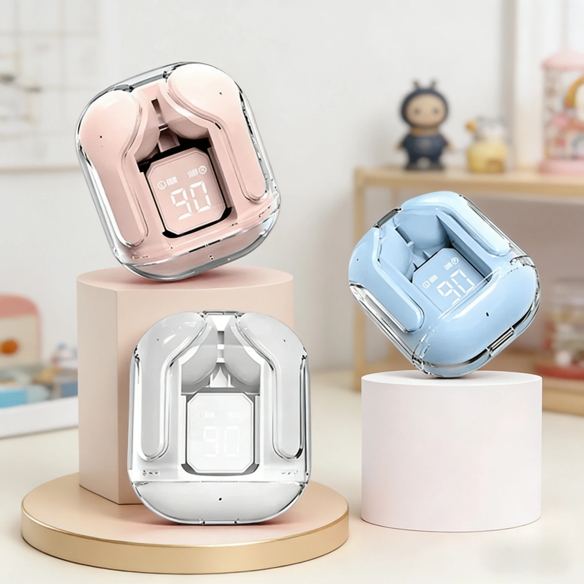 Original TWS Transparent Wireless Bluetooth Headset HIFI Sound Wireless Earphones Quality Bluetooth for all smartphones image 2