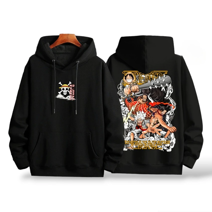 Sudadera con capucha de Anime para hombre One Luffy Gear 5 Unisex otoño e invierno nueva ropa de calle sudaderas con capucha para hombre y mujer