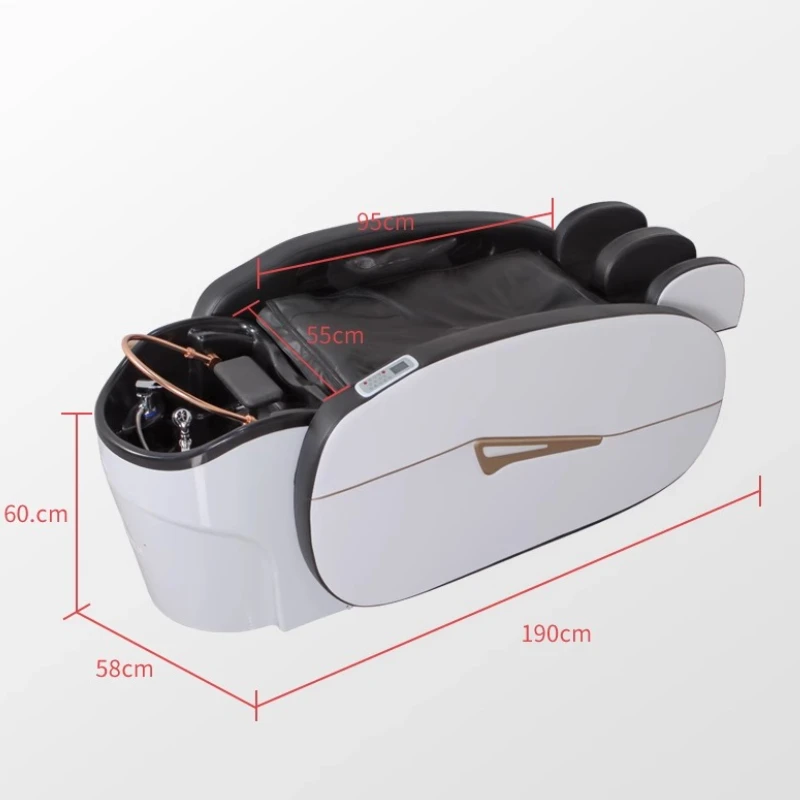 Shampoo Chairs Hairdressing Head Spa Beauty Hair Salon Sink Equipment Shampoo Chairs Adjust PU Leather Furniture