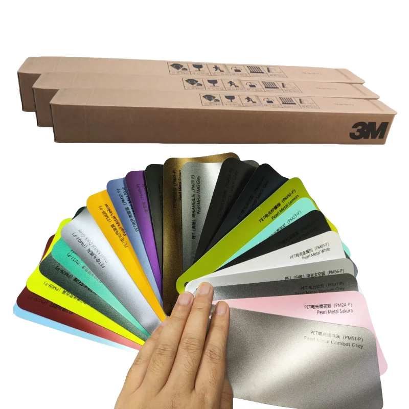 

3M PET Electroplated Metal Car Wrap Film Self-Adhesive Air Release for Motorcycle Van Vehicle Color Change Easy Install