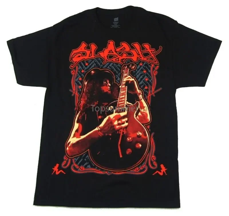 

Slash Vibrato Hot Guitar Pic Black T Shirt New Merch Guns N Roses