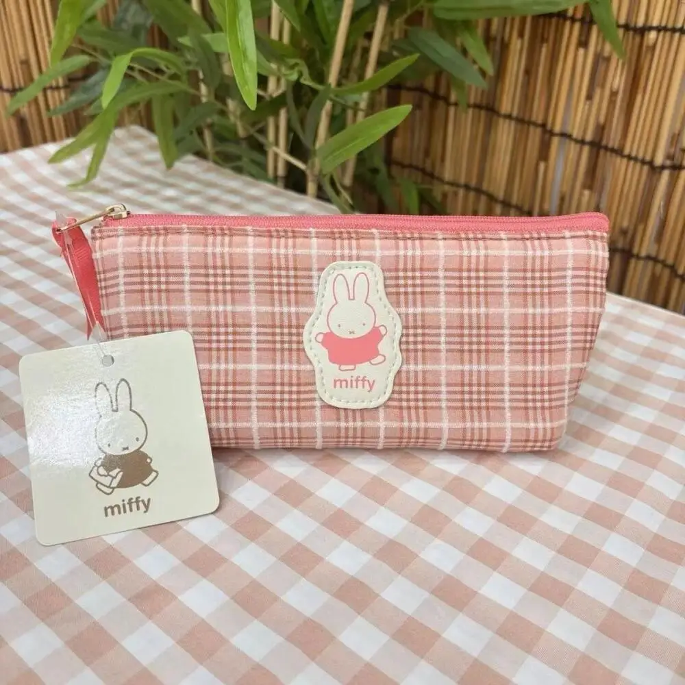 حافظة أقلام للطلاب على الطراز الياباني من ميفي أرنب، حقيبة أدوات مكتبية لطيفة ذات سعة كبيرة، حقيبة تخزين المكياج #3