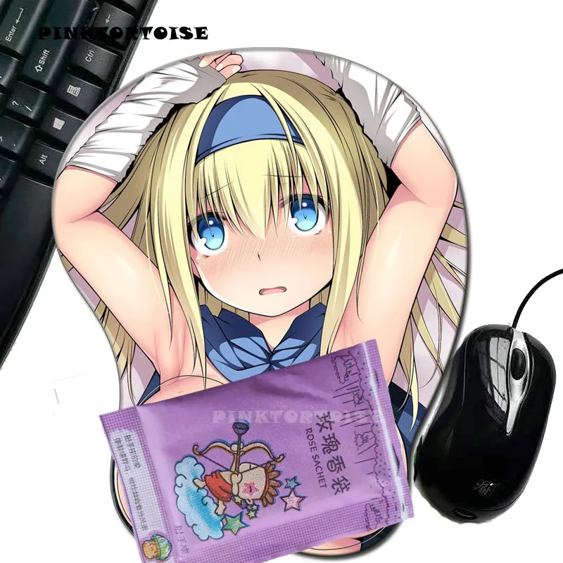 PINKTORTOISE Anime 3D Sumira Uesaki Mouse Pad  with Silicone Wrist Rest Mousepad Chest Mouse mat