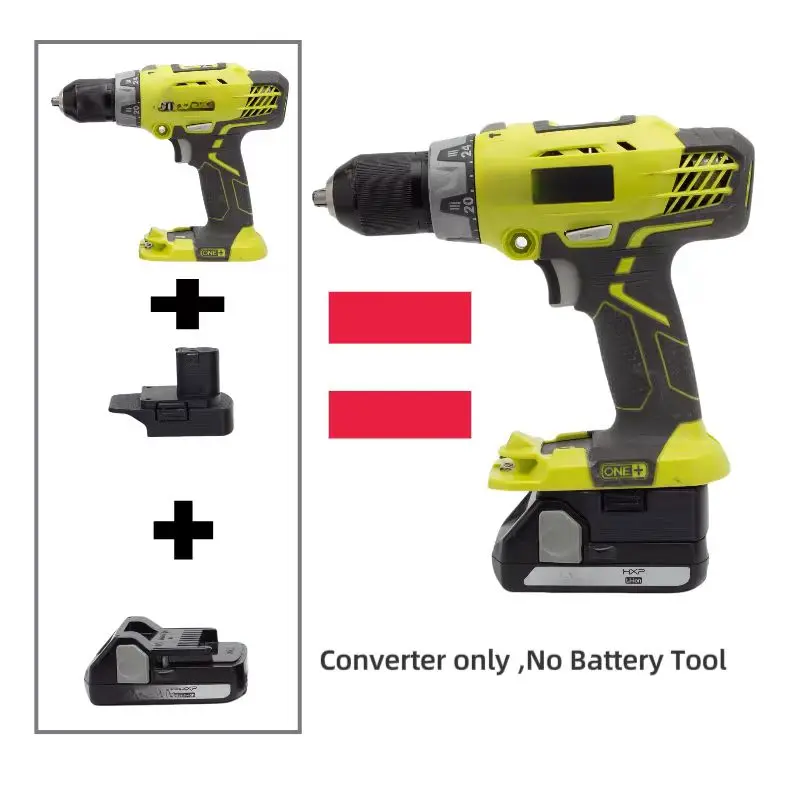 Convertidor para herramientas Ryobi de 18 V, compatible con adaptador de batería de litio Hitachi de 18 V (no incluye herramientas ni batería)