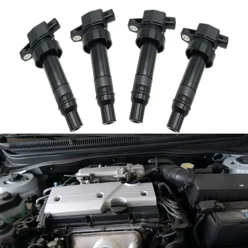 4 Pcs High-performance Ignition Coils For Hyundai Accent  Veloster Elantra GT 1.5/1.6L Engine Replace 273012B010 UF636  04-20