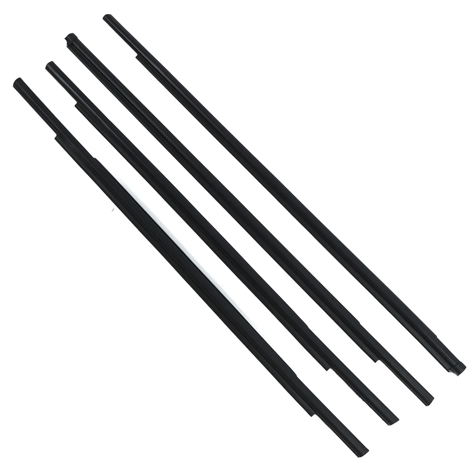 الجبهة الخلفية حزام الباب صب مجموعة سوداء نافذة السيارة صب حزام الكسوة المطاط عدة ل أوتلاندر ASX RVR 5757A243 #4