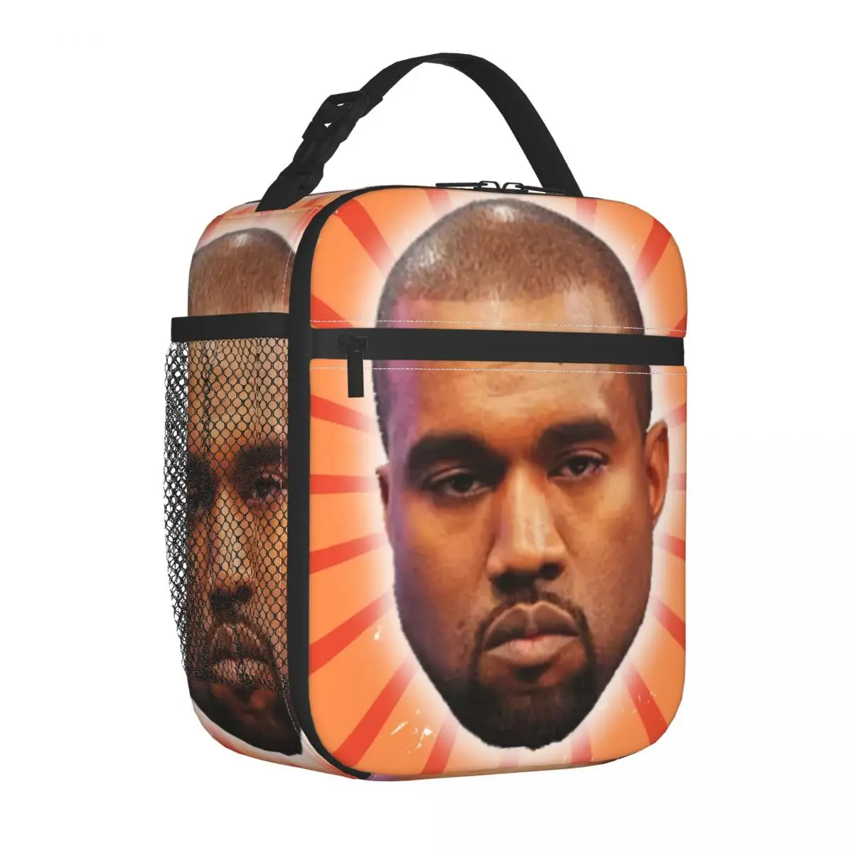 Funny Kanye West Meme Insulated Lunch Bag Outdoor Picnic Rapper Music Producer Resuable Cooler Thermal Bento Box Women Children