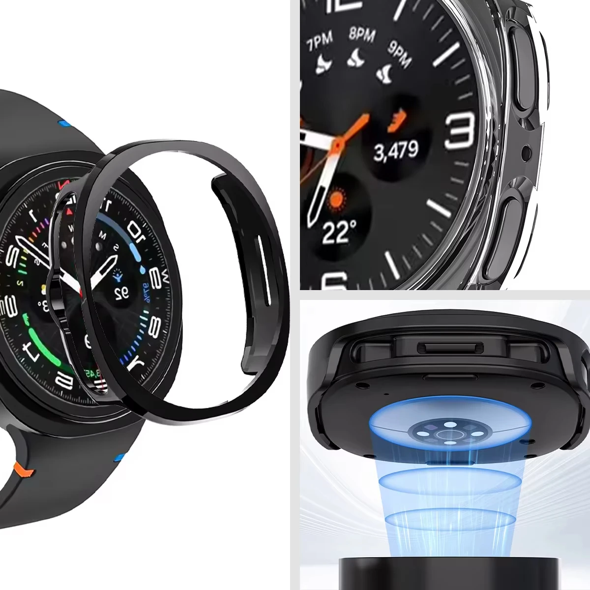 PC-Hartschale für Samsung Galaxy Watch 8 40 mm 44 mm, matte Abdeckung, schützende Galaxy Watch 8 Classic Hollow Out Shell-Zubehör
