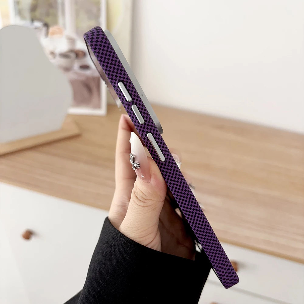 Luxuriöse Kevlar-Kohlefaser-Magnetische Kabellose Ladehülle für Magsafe für Samsung Galaxy S24 S25 S26 Ultra Stoßfeste PC-Hülle – Detail 12