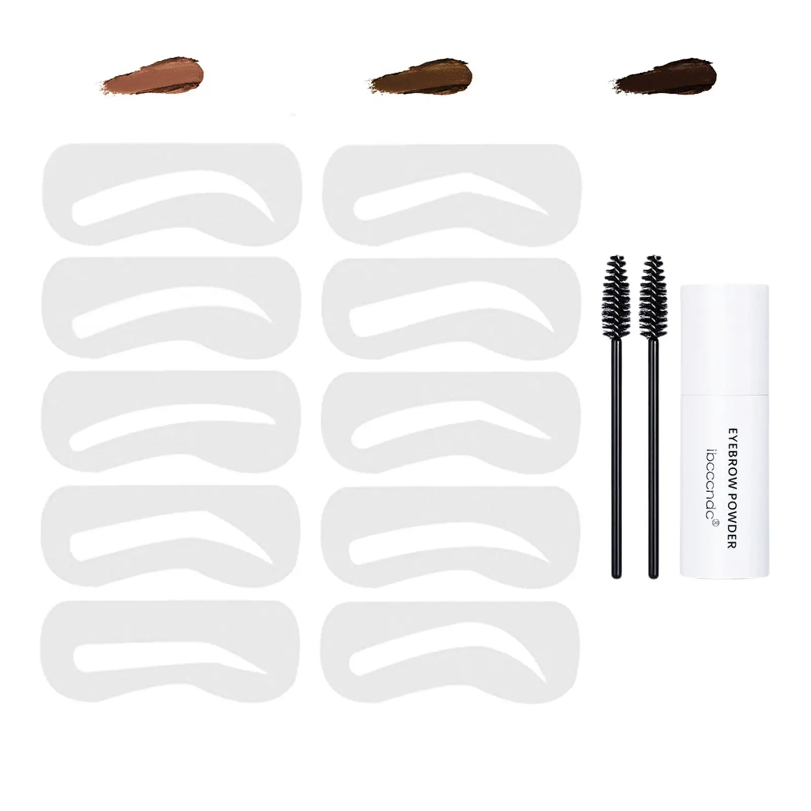 Kit de maquillaje de sello de crema para cejas, 10 Uds., tarjetas para cejas de un solo paso, plantillas para cejas reutilizables, Kit para dar forma a las cejas