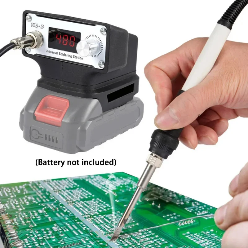 Portable Lithium Soldering Station 70W Rapid Heating Digital Display 150-480°C Electronics Repairing For 20V Battery