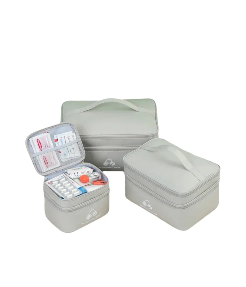 حقيبة طبية ذات سعة كبيرة ذات طابقين، مجموعة الإسعافات الأولية للطوارئ متعددة الحجم في الهواء الطلق، حقيبة تخزين الأدوية المحمولة، منزل جديد #6