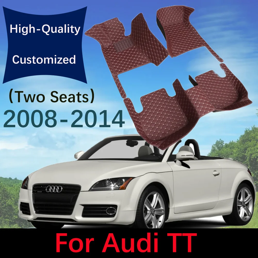 

Custom Car Floor Mats For Audi TT MK2（Two Seats）2008 2009 2010 2011 2012 2013 2014 Automobile Carpet Rugs Foot Pads Interior