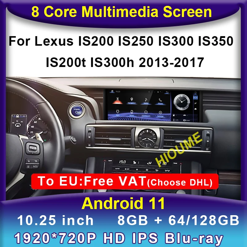 

Android 11 8+128G Car Radio GPS Navigation Multimedia Player CarPlay Autoradio Stereo For Lexus IS 200 250 300 350 200t 300h