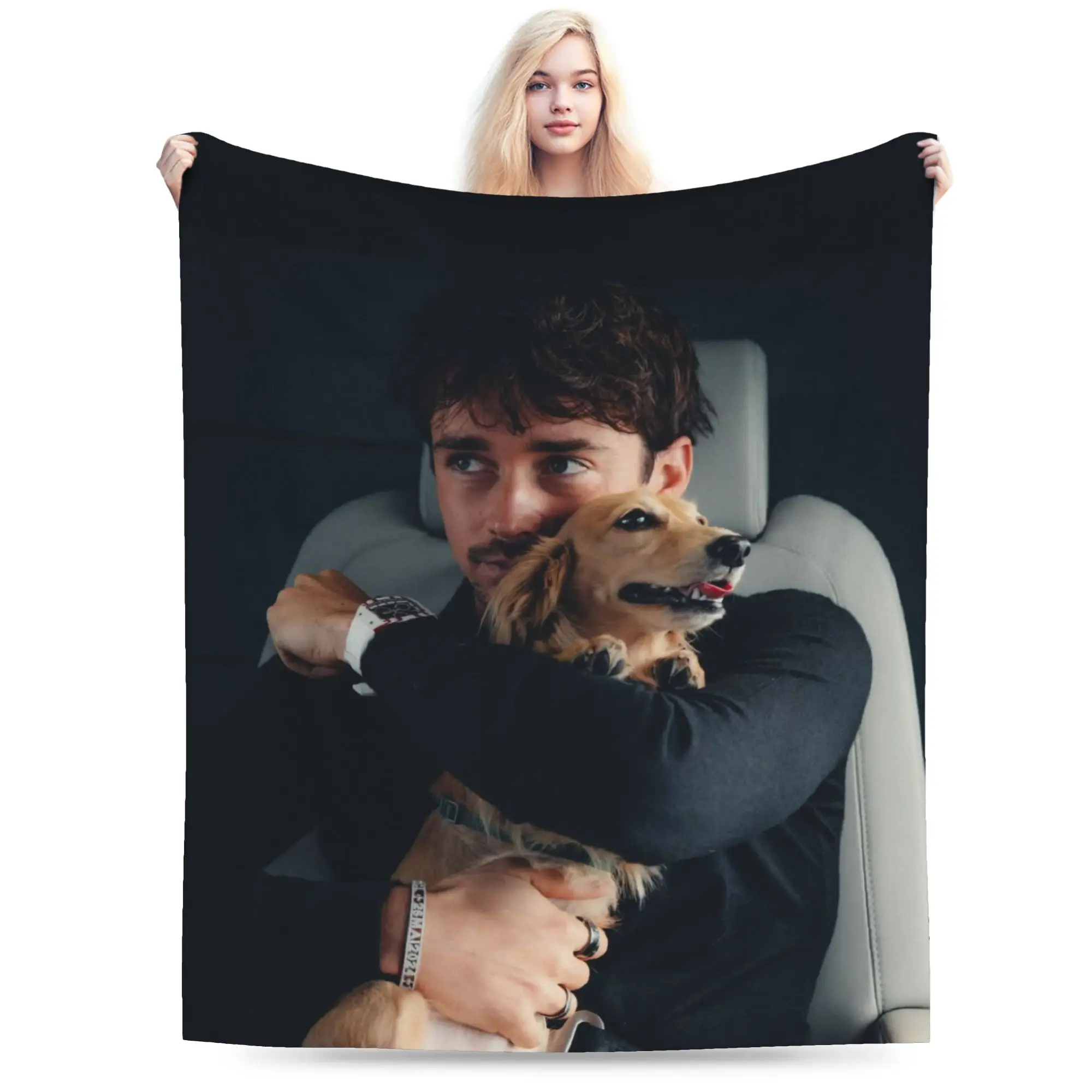 Soft Warm Blanket Picnic C-Charles L-Leclercs Bedding Throws  Flannel Bedspread For Couch Chair Funny Sofa Bed Cover