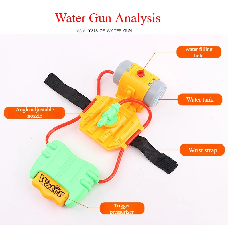 ข้อมือปืนฉีดน้ํามือถือสเปรย์ฉีดน้ําของเล่นฤดูร้อนสระว่ายน้ําน้ําเล่นบีชปาร์ตี้ของเล่น