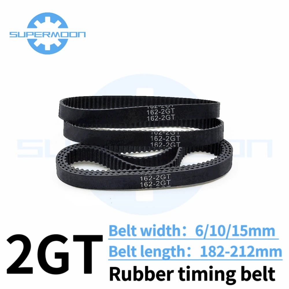 2GT Closed-loop Timing belt  length 182 184 186 188 190 192 194 196 198 200 202 204 206 208 210 212mm Width 6-15mm 3D printer