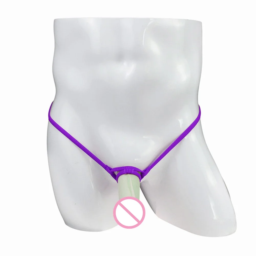 Sexy Mens Cock Ring Underwear Man Open Crotch G-string Hole Thongs Men Erotic Lingerie Crotchless Ultra-Thin G-Strings Panties