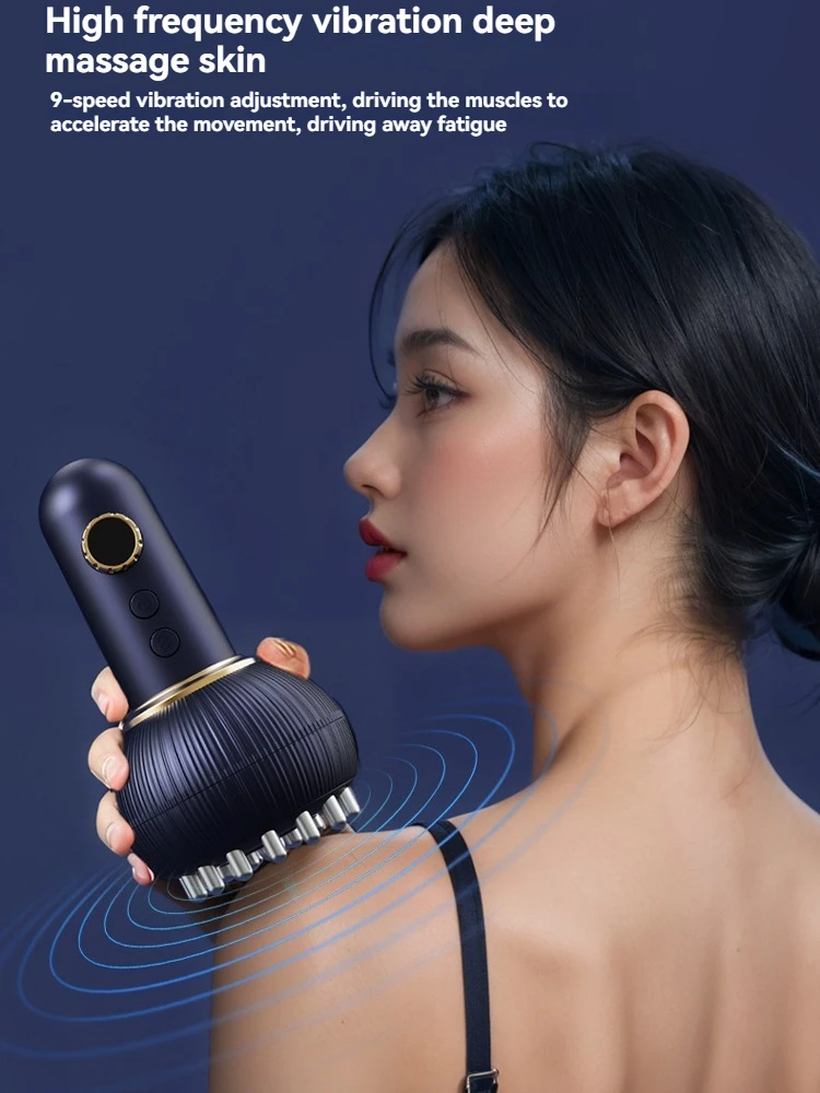 

Электрический массажер Гуа Ша, формирующая и нагревающая меридианная щетка, вибрационный массаж с красным светом, тепловая терапия, плечи и шеи, меридия