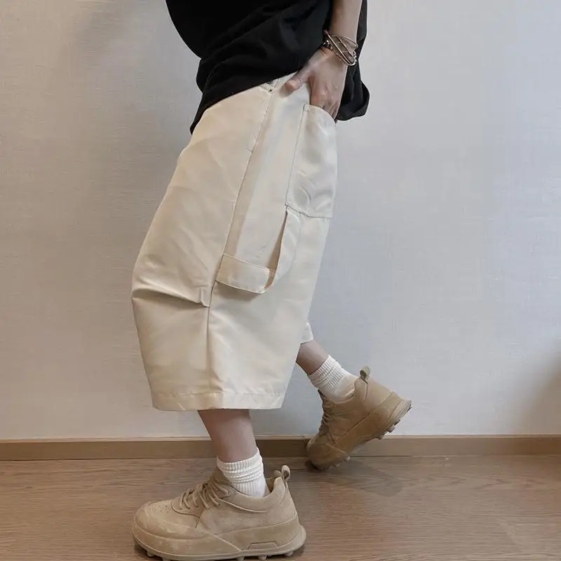 

plus Size 300 Pou Retro Silhouette Knife Casual Pants Men's Spring Autumn Loggers over Knee Leisure Trousers