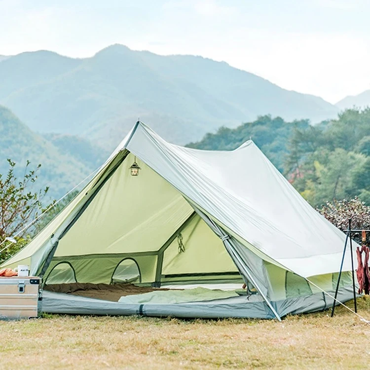 Outdoor Waterproof Four Season Family Tent Camping And Winter Glamping Cotton Tent Canvas Yurt Bell Tent