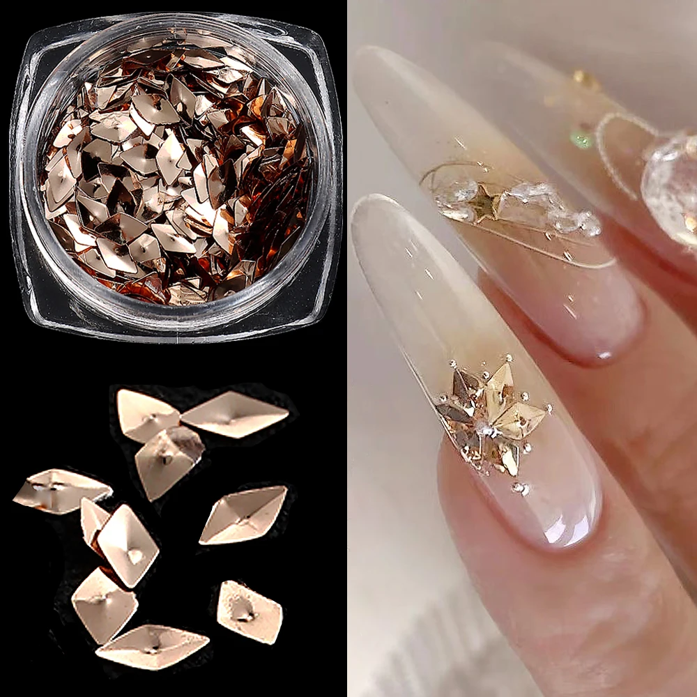 3D Rhombus Nail Sequins Diamond Glitter Flakes Jewelry Rhinestone Japanese Korean Style Nail Decoration Manicure Materials NTPXF