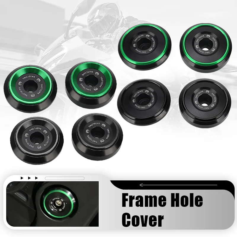 

Motorcycle Frame Hole Caps Cover Plug Frame Plugs For Kawasaki Z1000 2010-2021 ZX-10R 2008-2020 ZX-10RR 2021 2022 2023 2024 2025