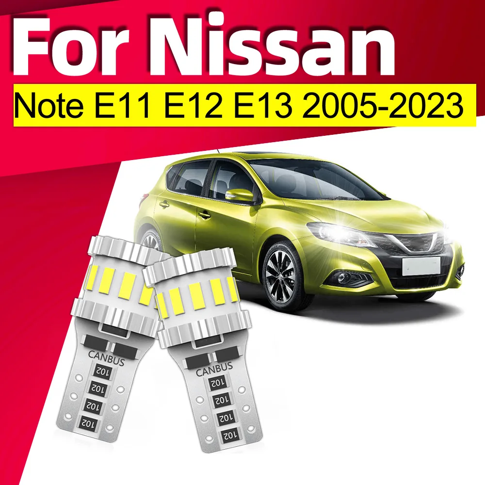 2Pcs T10 Car LED Bulbs Parking Lamps For Nissan Note E11 E12 E13 2005-2016 2017 2018 2019 2020 2021 2022 2023 Clearance Lights