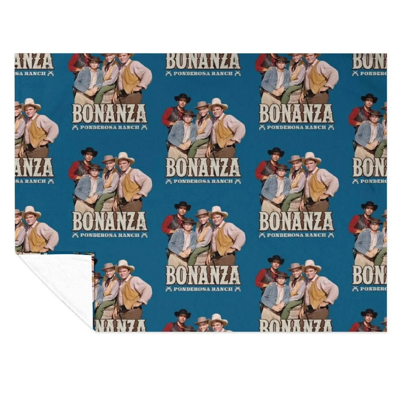 

BONANZA / PONDEROSA RANCH Throw Blanket Beautifuls Flannel Fabric Decorative Beds Soft Blankets