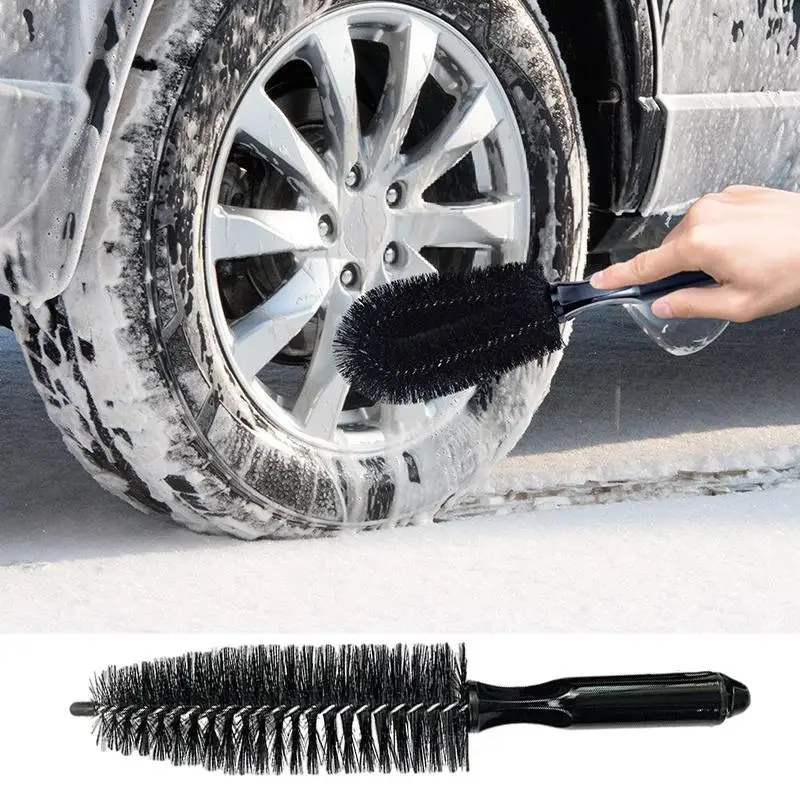 

Car Wheel Cleaning Brush Tool Soft Bristle Non Scratch Car Detailing Brush Wheels Rims Cleaning Tool Car Rim Scrubber Cleaner