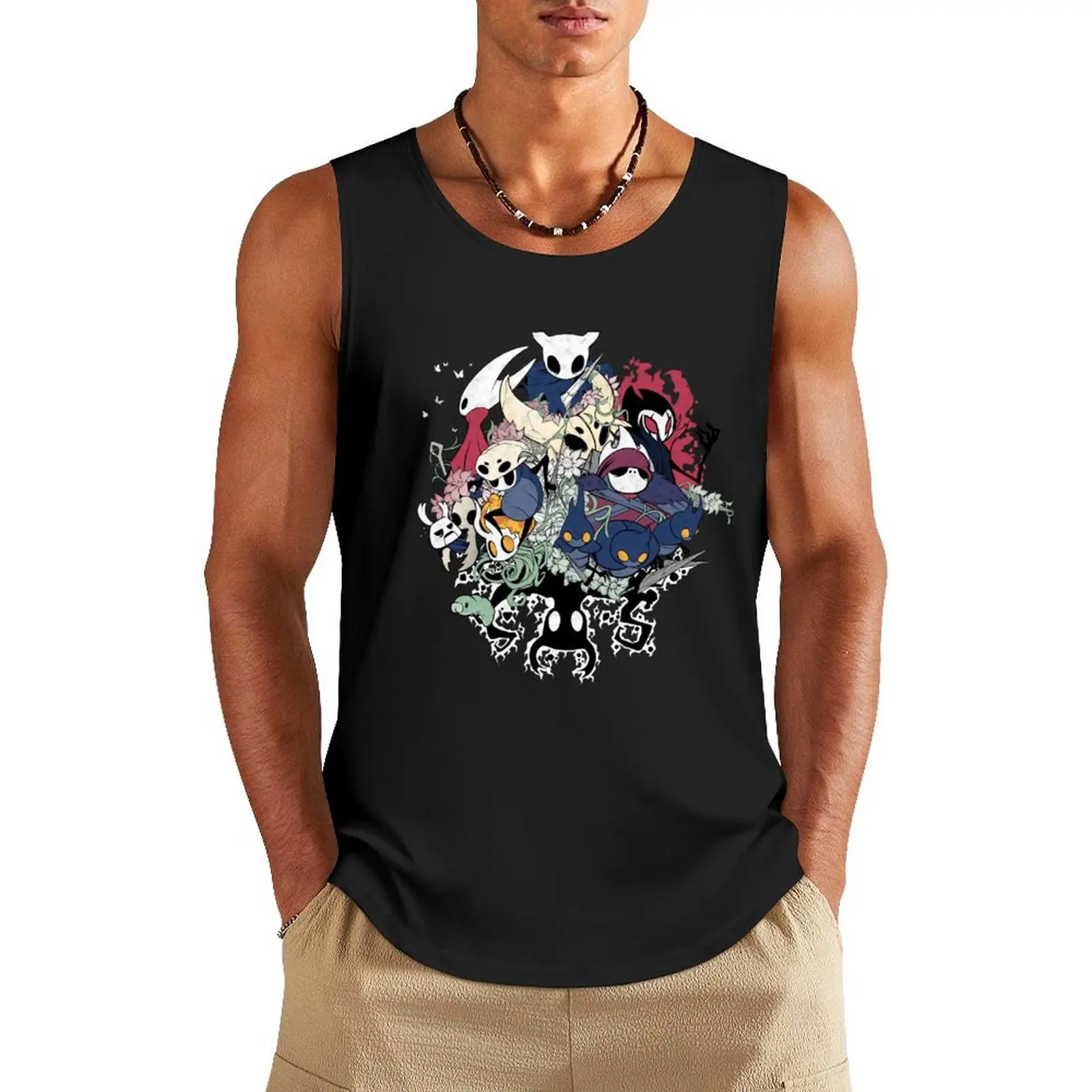

Hollow Crew Tank Top training weight vest gym clothes men
