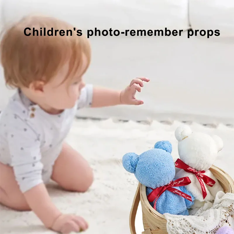 

Детское мультяшное коралловое бархатное квадратное полотенце с медведем, милая кукла-медведь, детское полотенце, полотенца для протирания рук, подарки на рождение, детский реквизит для фотосессии